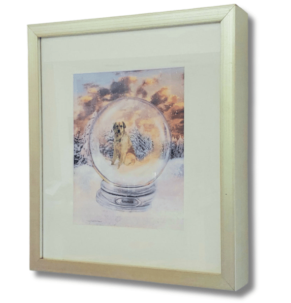 Custom Snow Globe pet portrait