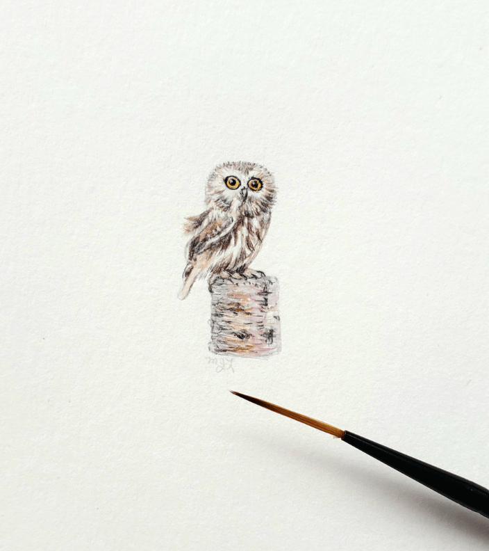 Super Tiny custom one inch pet or bird portrait!!